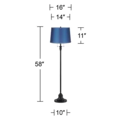 360 Lighting Dyna Traditional 58" Tall 2-Light Standing Floor Lamp Skinny Pole Pull Chain Black Finish Living Room Bedroom House Drum Royal Blue Shade 8 360 Lighting Dyna Traditional 58" Tall 2-Light Standing Floor Lamp Skinny Pole Pull Chain Black Finish Living Room Bedroom House Drum Royal Blue Shade -360 Lighting GUEST 00f7b080 1ec8 4929 ab2f 36e46dfca3a0