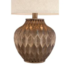 360 Lighting Buckhead Modern Accent Table Lamp 22" High Warm Bronze Brown Geometric Fabric Drum Shade For Bedroom Living Room Bedside Nightstand 10 360 Lighting Buckhead Modern Accent Table Lamp 22" High Warm Bronze Brown Geometric Fabric Drum Shade For Bedroom Living Room Bedside Nightstand -360 Lighting GUEST 017a5588 b241 459f 9359 e33c40620938