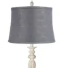 360 Lighting Colonnade Traditional Country 60" Tall Standing Floor Lamp Metal Antique White Finish Living Room Bedroom House Drum Tieling Gray Shade -360 Lighting GUEST 01dc3ca9 6e95 4b31 9311 796ad8934dbd