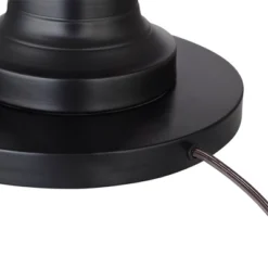 360 Lighting Spenser Rustic Farmhouse Floor Lamp 58" Tall Oiled Bronze Metal Off White Linen Empire Shade For Living Room Bedroom Office House Home -360 Lighting GUEST 02251c4c 0371 4f18 baf1 1a036ee2eaa7 1