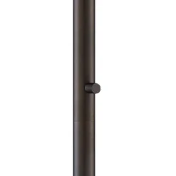 360 Lighting Modern Floor Lamp 56" Tall Dark Bronze Twin Arm Adjustable Gooseneck Neutral Cotton Drum Shade For Living Room Reading Bedroom -360 Lighting GUEST 02eb3a13 ee14 4d20 9782 7e54640deec6