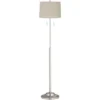 360 Lighting Abba Modern Floor Lamp Standing 66" Tall Brushed Nickel Silver Cream Burlap Tapered Drum Shade For Living Room Bedroom Office House Home -360 Lighting GUEST 03aecf63 f4ef 4618 9cb1 51a15e4b0810