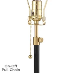 360 Lighting Lenore 22 3/4" High Small Modern Accent Table Lamps Set Of 2 USB Port Adjustable Height Black Gold Metal White Shade Living Room Charging -360 Lighting GUEST 03d754dd 9639 474c a194 81e989577904