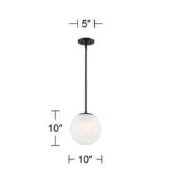 360 Lighting Ciana Black Mini Pendant 10" Wide Modern Orb Frosted Globe Glass Shade For Dining Room House Foyer Kitchen Island Entryway Bedroom Home 12 360 Lighting Ciana Black Mini Pendant 10" Wide Modern Orb Frosted Globe Glass Shade For Dining Room House Foyer Kitchen Island Entryway Bedroom Home -360 Lighting GUEST 045c6771 2c42 4c9d b9cd 2442abc72f6d