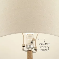 360 Lighting Sandstone Gourd 27" Tall Farmhouse Rustic Modern Coastal Table Lamp Brown Single Beige Shade Living Room Bedroom Bedside Nightstand House -360 Lighting GUEST 045dc4b0 71fa 4641 9bd8 9a15ee3fc044