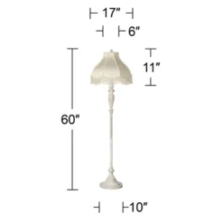 360 Lighting Vintage Shabby Chic Floor Lamp 60" Tall Antique White Cream Scallop Fabric Dome Shade Fringe For Living Room Reading Bedroom 15 360 Lighting Vintage Shabby Chic Floor Lamp 60" Tall Antique White Cream Scallop Fabric Dome Shade Fringe For Living Room Reading Bedroom -360 Lighting GUEST 04b0cf26 7730 44fa b83c 3df033ee1bc2