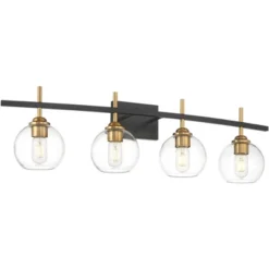 360 Lighting Duka 36 1/4" Wide 4-Light Black And Gold Bath Light -360 Lighting GUEST 059a91c1 4917 4491 9d9c a720cab29073