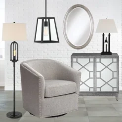 360 Lighting Marcel Rustic Farmhouse Floor Lamp 64" Tall Black Metal With LED Nightlight Natural Linen Drum Shade For Living Room Bedroom Office House 17 360 Lighting Marcel Rustic Farmhouse Floor Lamp 64" Tall Black Metal With LED Nightlight Natural Linen Drum Shade For Living Room Bedroom Office House -360 Lighting GUEST 07429048 d133 4e09 b5d6 0e597aeb5628