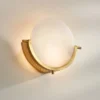 360 Lighting Barranco 9 1/2" Warm Gold And Alabaster LED Wall Sconce