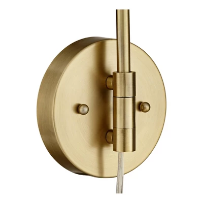 360 Lighting Carla Modern Swing Arm Wall Lamps Set Of 2 Brushed Brass Plug-in Light Fixture Up Down Cylinder Shade For Bedroom Bedside Living Room 10 360 Lighting Carla Modern Swing Arm Wall Lamps Set Of 2 Brushed Brass Plug-in Light Fixture Up Down Cylinder Shade For Bedroom Bedside Living Room - Image 8