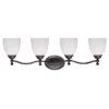 360 Lighting 31 3/4" Wide 4-Light Bronze And White Glass Bath Light -360 Lighting GUEST 098f62ce f2a5 47b8 bf5f 570ff95e29cd
