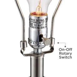 360 Lighting Jane Modern Table Lamps 25" High Set Of 2 White Ceramic Fabric Drum Shade For Bedroom Living Room House Bedside Nightstand Office Family -360 Lighting GUEST 09c089d4 b262 48b6 8626 c6dec4078914 2