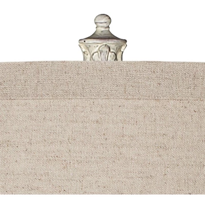 360 Lighting Vintage Shabby Chic Floor Lamp 60" Tall Antique White Washed Natural Linen Fabric Drum Shade For Living Room Reading Bedroom Office 4 360 Lighting Vintage Shabby Chic Floor Lamp 60" Tall Antique White Washed Natural Linen Fabric Drum Shade For Living Room Reading Bedroom Office - Image 2