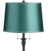 360 Lighting Dyna Traditional 58" Tall 2-Light Standing Floor Lamp Skinny Pole Pull Chain Black Finish Living Room Bedroom House Drum Soft Teal Shade -360 Lighting GUEST 0a829cd4 f145 4045 9c13 d78f21268b54