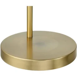 360 Lighting Modern Arc Floor Lamp With USB Charging Port 72" Tall Brass White Linen Drum Shade For Living Room Reading House Home -360 Lighting GUEST 0bed16fe 06de 44b7 a141 ca77a426a4bb 1