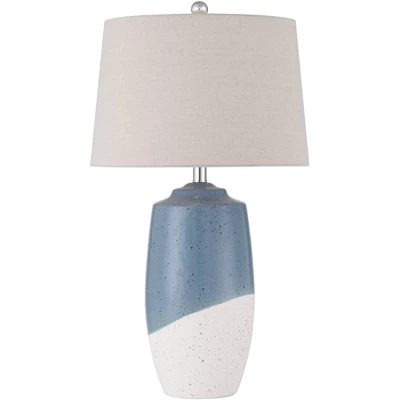 360 Lighting Aegean 28" Tall Coastal Modern Table Lamps Set Of 2 Blue White Finish Ceramic Beige Shade Living Room Bedroom Bedside Nightstand House 9 360 Lighting Aegean 28" Tall Coastal Modern Table Lamps Set Of 2 Blue White Finish Ceramic Beige Shade Living Room Bedroom Bedside Nightstand House - Image 7