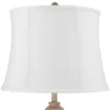 360 Lighting Lynn Country Cottage Buffet Table Lamps 26 3/4" High Set Of 2 Beige Wood White Drum Shade For Bedroom Living Room Bedside Nightstand Kids -360 Lighting GUEST 109b25eb 66f5 4201 adf9 fb781e1a280e