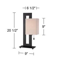 360 Lighting Modern Accent Table Lamps 20.5" High Set Of 2 Espresso Bronze Metal Open Rectangular Oatmeal Box Shade For Living Room Family 12 360 Lighting Modern Accent Table Lamps 20.5" High Set Of 2 Espresso Bronze Metal Open Rectangular Oatmeal Box Shade For Living Room Family -360 Lighting GUEST 12b70ff7 780f 4c2f a227 1b696d788055