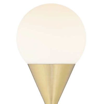 360 Lighting Leah 25 3/4" High Modern Accent Table Lamp Gold Brass Finish Metal Single Glass White Globe Shade Living Room Bedroom Bedside Nightstand 4 360 Lighting Leah 25 3/4" High Modern Accent Table Lamp Gold Brass Finish Metal Single Glass White Globe Shade Living Room Bedroom Bedside Nightstand - Image 2