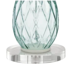 360 Lighting Rita Modern Accent Table Lamps Set Of 2 With Round Risers 18 1/2" High Blue Green Glass White Shade For Bedroom Living Room Bedside Kids -360 Lighting GUEST 153dd4d1 21c8 43ae 8677 a3438816b75f