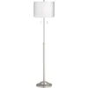 360 Lighting Abba Modern Floor Lamp Standing 66" Tall Brushed Nickel Silver White Diamond Drum Shade For Living Room Bedroom Office House Home Decor -360 Lighting GUEST 15750e4c e604 4179 b0f8 c8bc203fab18