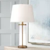 360 Lighting Coastal Table Lamp 26" High Glass Cylinder Gold Fillable White Drum Shade For Living Room Family Bedroom Bedside Nightstand -360 Lighting GUEST 16e1a8af e520 4992 8c34 79e6f11cec9c