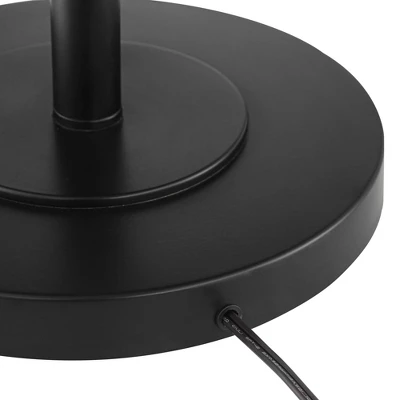 360 Lighting Marcel Rustic Farmhouse Floor Lamp 64" Tall Black Metal With LED Nightlight Natural Linen Drum Shade For Living Room Bedroom Office House 6 360 Lighting Marcel Rustic Farmhouse Floor Lamp 64" Tall Black Metal With LED Nightlight Natural Linen Drum Shade For Living Room Bedroom Office House - Image 4