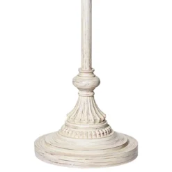360 Lighting Colonnade Vintage Country 60" Tall Standing Floor Lamp Antique White Finish Living Room Bedroom House Reading Drum Pale Pink Shade -360 Lighting GUEST 18c151bf fc1b 4427 8a71 0bdc56ba2436 2