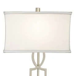 360 Lighting Evan Modern Table Lamps 28 1/2" Tall Set Of 2 Brushed Nickel With USB Charging Port White Rectangular Shade For Bedroom Living Room House 11 360 Lighting Evan Modern Table Lamps 28 1/2" Tall Set Of 2 Brushed Nickel With USB Charging Port White Rectangular Shade For Bedroom Living Room House -360 Lighting GUEST 18d75eae ccea 4102 a52b 16de6db33f2a