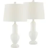 360 Lighting 25 1/4" High Vase Modern Table Lamps Set Of 2 White Living Room Bedroom Bedside Nightstand House Office Home Reading Kitchen Entryway -360 Lighting GUEST 18f2169a f3d8 4a15 bdcf fad3d338f640