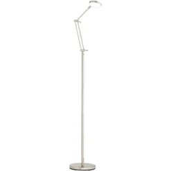 360 Lighting Modern Floor Lamp LED 50" Tall Satin Nickel White Acrylic Diffuser Adjustable For Living Room Reading Bedroom Office -360 Lighting GUEST 1b9fa353 cb0a 4c06 ab2d e18fdc31e38d