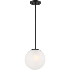 360 Lighting Ciana Black Mini Pendant 10" Wide Modern Orb Frosted Globe Glass Shade For Dining Room House Foyer Kitchen Island Entryway Bedroom Home 11 360 Lighting Ciana Black Mini Pendant 10" Wide Modern Orb Frosted Globe Glass Shade For Dining Room House Foyer Kitchen Island Entryway Bedroom Home -360 Lighting GUEST 1c9d3c32 94d4 44e9 9445 cf1dd647479b