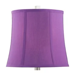 360 Lighting Bijoux Modern Table Lamps 25 1/2" High Set Of 2 Clear Stacked Gem Purple Bell Shade For Bedroom Living Room Bedside Nightstand Office -360 Lighting GUEST 1e4a252f d3ec 4591 8e69 a108d76303c9
