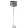 360 Lighting Shabby Chic Floor Lamp 60" Tall Antique White Washed Peacock Print Drum Shade For Living Room Reading Bedroom Office -360 Lighting GUEST 1f9bf8a4 6bcb 4dc0 867a 4b70af855045