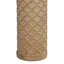 360 Lighting Gisele Cottage Table Lamps 24" High Set Of 2 Gold Wash Lattice Column Tapered Drum Shade For Bedroom Living Room Bedside Nightstand Home -360 Lighting GUEST 203f47d8 cc41 4722 9d40 5327f35a67ed