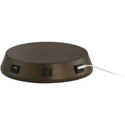 360 Lighting Modern Table Lamp With USB And AC Power Outlet Workstation Charging Base 24.5" High Espresso Bronze Droplet Living Room Desk Office -360 Lighting GUEST 20794d02 b9a7 4a06 8d20 e46fedcad087