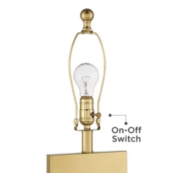 360 Lighting Marshall 30" Tall Open Rectangle Large Modern Luxe End Table Lamps Set Of 2 Gold Finish Metal White Shade Living Room Bedroom Bedside -360 Lighting GUEST 22257170 f21e 4494 9436 c94f7a1eb73b 1