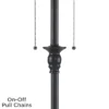 360 Lighting Dyna Traditional 58" Tall Standing Floor Lamp Base Skinny Pole Pull Chain Metal Black Finish Living Room Bedroom House Reading Office