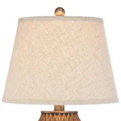 360 Lighting Buckhead Modern Accent Table Lamp 22" High Warm Bronze Brown Geometric Fabric Drum Shade For Bedroom Living Room Bedside Nightstand 9 360 Lighting Buckhead Modern Accent Table Lamp 22" High Warm Bronze Brown Geometric Fabric Drum Shade For Bedroom Living Room Bedside Nightstand -360 Lighting GUEST 245f26d7 6071 4277 83ae 46a453ab4903