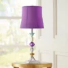360 Lighting Bijoux Modern Table Lamp 25 1/2" High Multi Colored Stacked Gem Purple Shade For Bedroom Living Room Bedside Nightstand Office Family