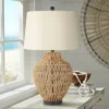 360 Lighting San Marcos Modern Coastal Table Lamp 27" Tall Natural Wicker Oatmeal Drum Shade For Bedroom Living Room Bedside Nightstand Office Kids 2 360 Lighting San Marcos Modern Coastal Table Lamp 27" Tall Natural Wicker Oatmeal Drum Shade For Bedroom Living Room Bedside Nightstand Office Kids -360 Lighting GUEST 25198b89 56a1 486d bf3a 4bbd074b2084