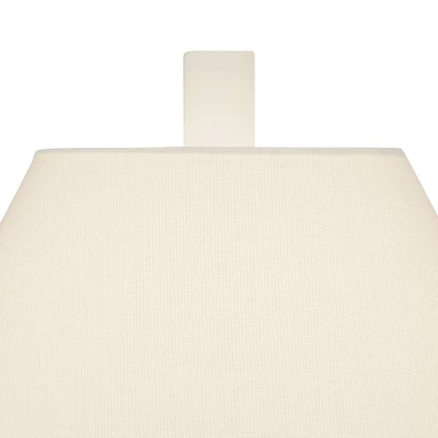 360 Lighting Modern Table Lamps 24 1/2" High Set Of 2 White Sculpture Fabric Cone Shade For Bedroom Living Room House Home Bedside Nightstand Office 4 360 Lighting Modern Table Lamps 24 1/2" High Set Of 2 White Sculpture Fabric Cone Shade For Bedroom Living Room House Home Bedside Nightstand Office - Image 2