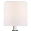 360 Lighting Rita Modern Accent Table Lamps Set Of 2 With Round Risers 18 1/2" High Blue Green Glass White Shade For Bedroom Living Room Bedside Kids -360 Lighting GUEST 260ea5ac 1684 434f 880d 18547f8347b2