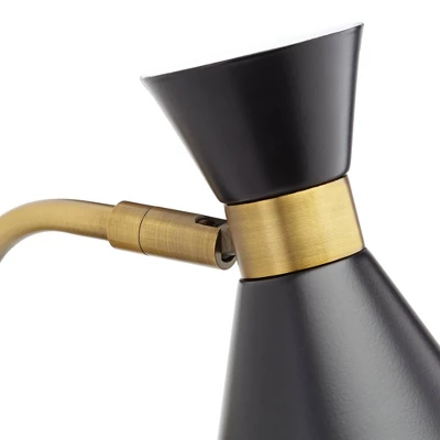 360 Lighting Modern Wall Lamp With USB Port Matte Black Brass Plug-In 6 1/4" Light Fixture Cone Shade For Bedroom Bedside House Reading 4 360 Lighting Modern Wall Lamp With USB Port Matte Black Brass Plug-In 6 1/4" Light Fixture Cone Shade For Bedroom Bedside House Reading - Image 2