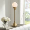 360 Lighting Leah 25 3/4" High Modern Accent Table Lamp Gold Brass Finish Metal Single Glass White Globe Shade Living Room Bedroom Bedside Nightstand -360 Lighting GUEST 27ed3687 f783 44a5 8711 54cd25416497