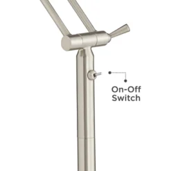 360 Lighting Modern Floor Lamp LED 50" Tall Satin Nickel White Acrylic Diffuser Adjustable For Living Room Reading Bedroom Office -360 Lighting GUEST 291d0910 34cf 44d4 bf21 5337f4fd200d