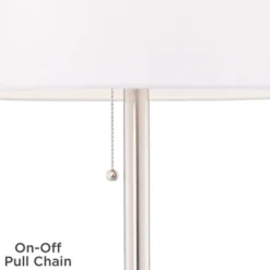 360 Lighting Caper Modern Floor Lamps With Tray Table 60 1/2" Tall Set Of 2 Brushed Nickel USB And Outlet Off White Fabric Drum Shade For Living Room 14 360 Lighting Caper Modern Floor Lamps With Tray Table 60 1/2" Tall Set Of 2 Brushed Nickel USB And Outlet Off White Fabric Drum Shade For Living Room -360 Lighting GUEST 2d2c94b4 b401 4759 b205 f895a638fd45