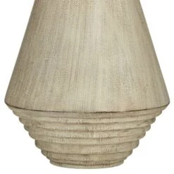 Pacific Coast Lighting Adelis 31" Tall Large Geometric Modern End Table Lamp Beige Faux Bleached Wood Finish Single Living Room Bedroom Bedside House -360 Lighting GUEST 314dace5 8688 4ed1 b717 5f9164a07b73