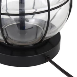 360 Lighting Eric Rustic Table Lamps Set Of 2 24" High Dark Bronze Blown Glass Gourd Burlap Fabric Drum Shade For Bedroom Living Room Bedside Office -360 Lighting GUEST 31cbc509 14f9 409c a1c8 abd25738424a