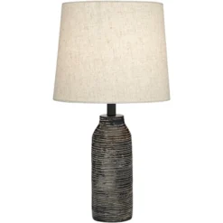 360 Lighting 24" High Mid Century Modern Farmhouse Rustic Table Lamps Set Of 2 Black Finish Oatmeal Shade Living Room Bedroom Bedside Nightstand House 14 360 Lighting 24" High Mid Century Modern Farmhouse Rustic Table Lamps Set Of 2 Black Finish Oatmeal Shade Living Room Bedroom Bedside Nightstand House -360 Lighting GUEST 36e6b782 2ff4 4c2f 9cff 18b1723b3ed7